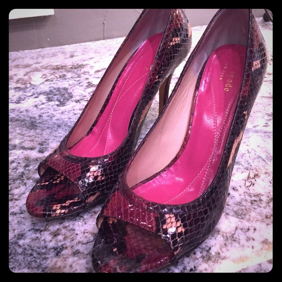Kate Spade faux skin shoes