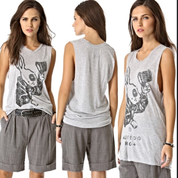 Zoe Karssen 'Tuxedo Riot' sleeveless top