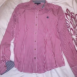 brooks brothers red & white gingham button down