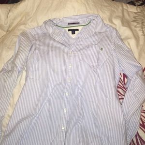 Tommy Hilfiger blue & white button down