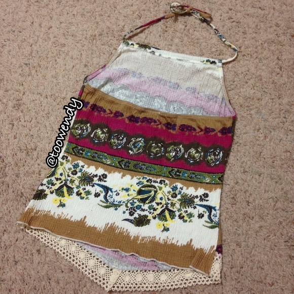 Halter Bib Neck Tribal Top - Picture 2 of 2