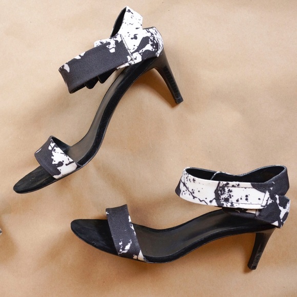Tibi - Midheel Abstract Print Sandals
