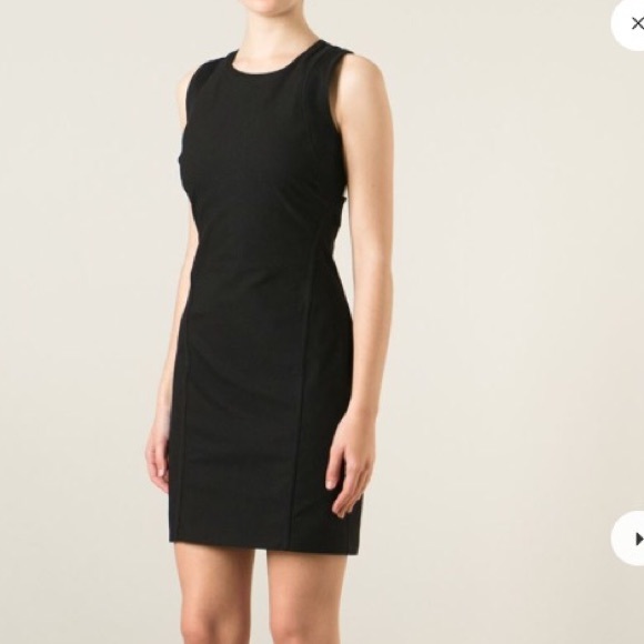 SOLD HELMUT LANG Racerback Black Dress - Picture 3 of 4
