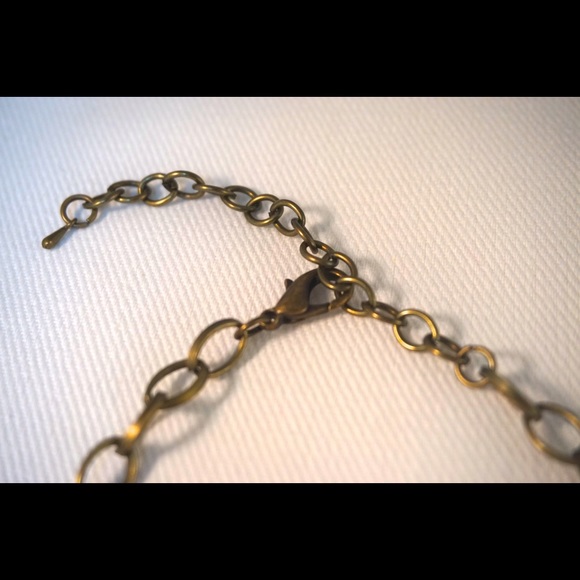 Turquoise crystal blue statement piece necklace - Picture 3 of 3