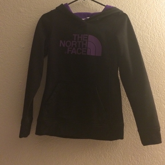 Northface hoodie pullover, purple&black.
