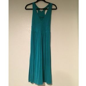 Teal mid length dress