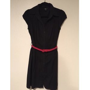 Black button down dress ** belt not included**