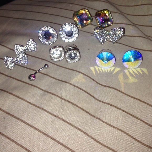 Earrings & one belly ring