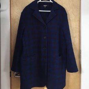 DKNY houndstooth cocoon coat