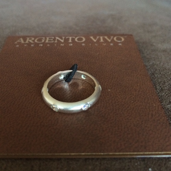 Sterling silver and CZ ring