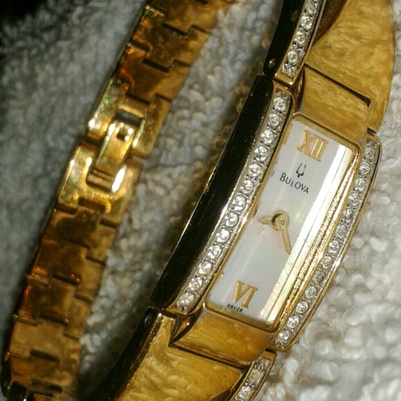 Authentic Bulova Crystal bangle watch GREAT DEAL