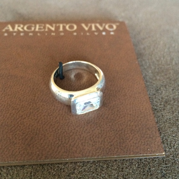 Sterling silver and CZ ring