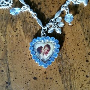 Cherub heart necklace
