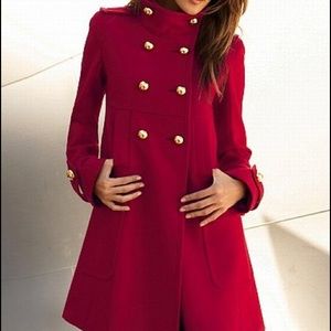 Victoria Secret Red Pea Coat / Military Style Coat