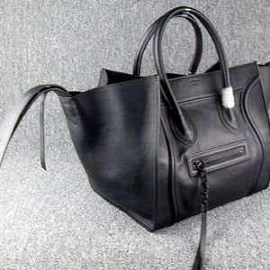 Celine Phantom- AUTHENTIC smooth black leather