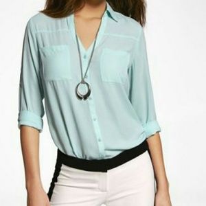 NEW baby blue blouse
