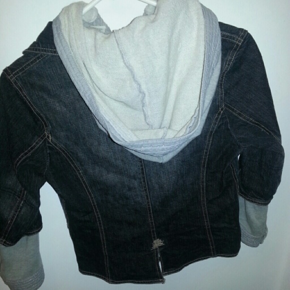 Jessica simpson denim jacket with hood - Picture 2 of 2