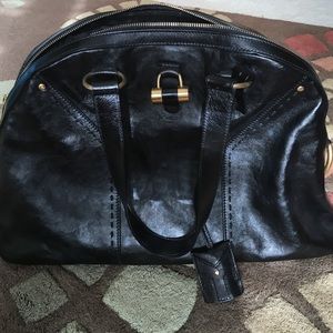 Ysl black large muse handbag