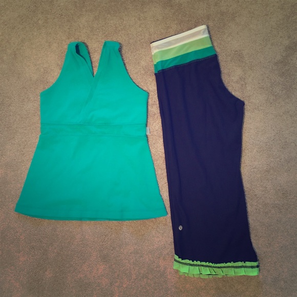 Lululemon tank and crop Bundle Size 6