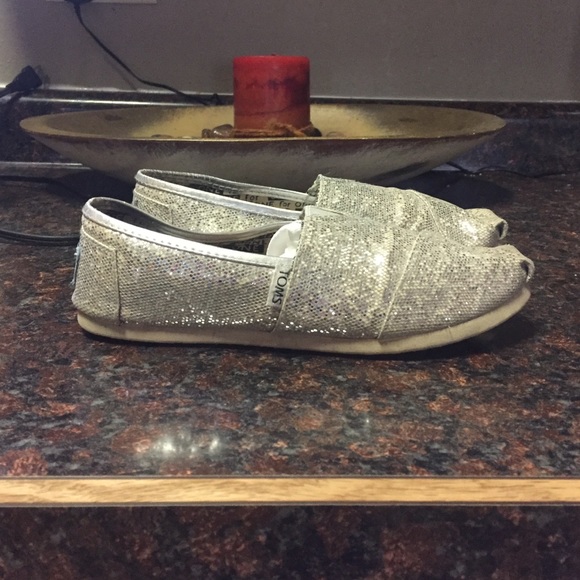 Silver Sparkly Toms