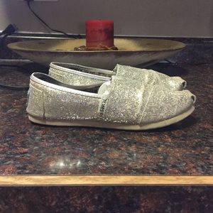 Silver Sparkly Toms