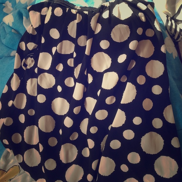 Polka dot strap-less top