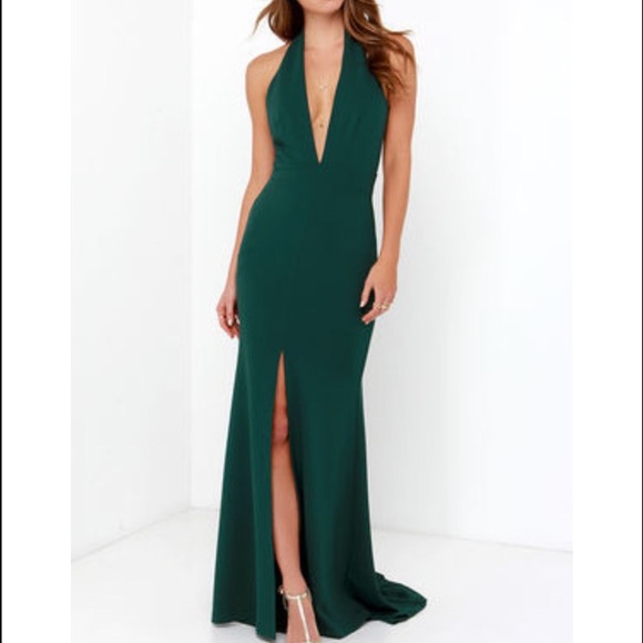 Floor length halter formal dress
