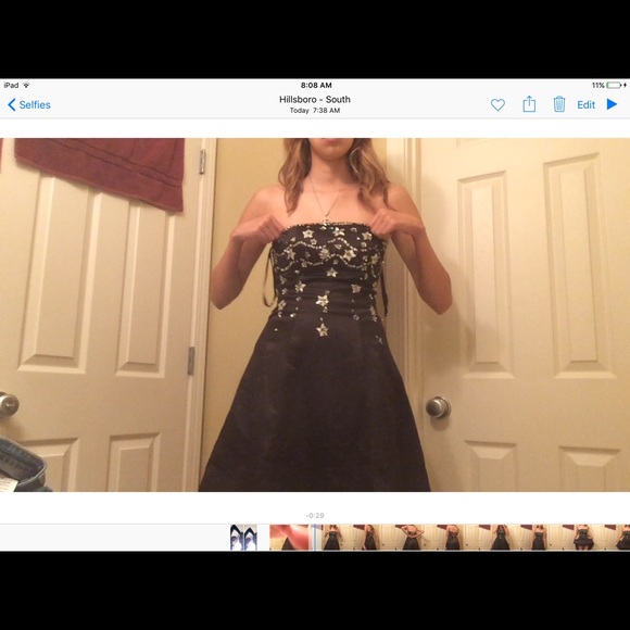 Beautiful Gem Black Prom Dress