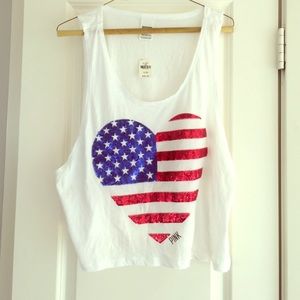 Victorias Secret Patriotic Crop Tank