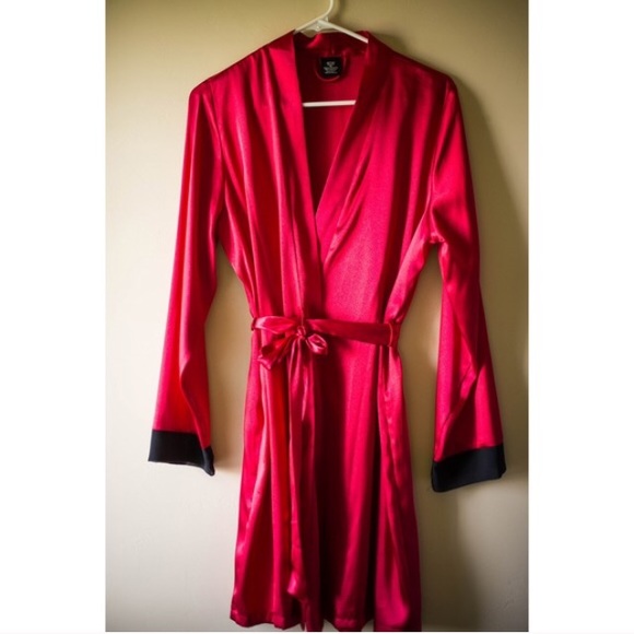 Red silk robe