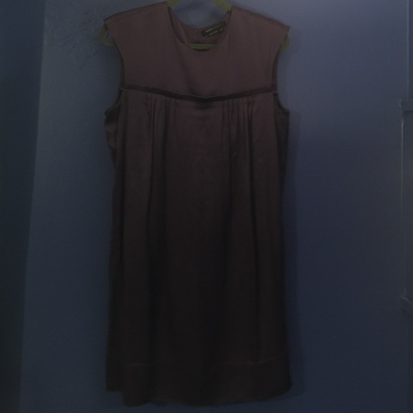 Plum colored silk dress
