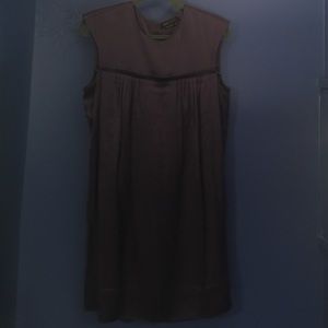 Plum colored silk dress