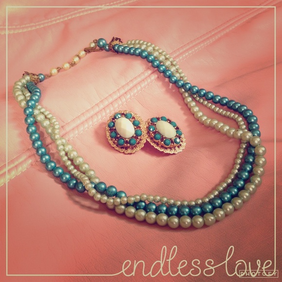 Vintage earring and necklace set