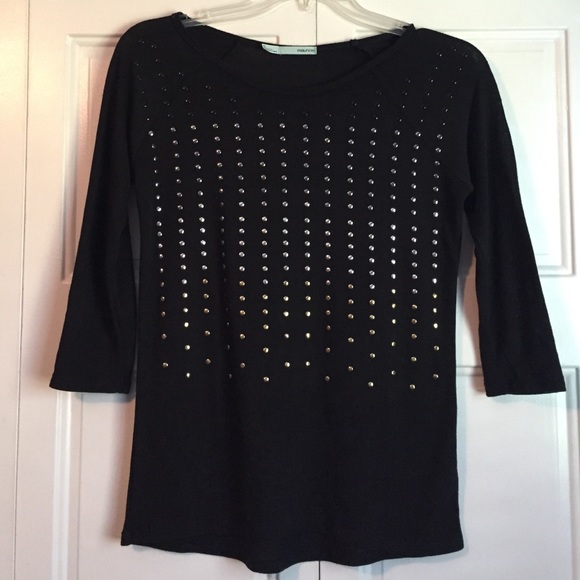 Maurices Black Sweater with Shiney Studs