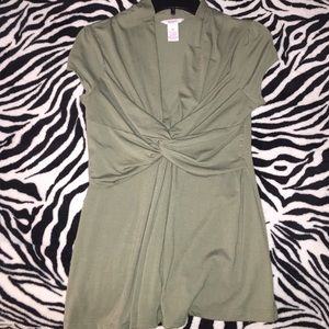 Short sleeve olive green shirt