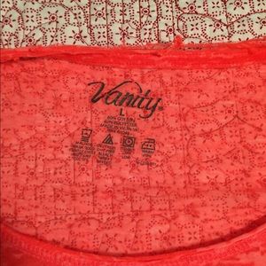 Orange see throughish shirt