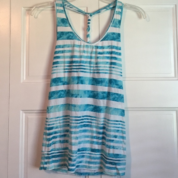 Blue and White Tank Top