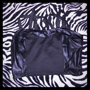 leather crop top