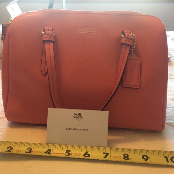 Coach Handbags - COACH bag AND wallet- coral leather