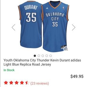 Youth XL  Oklahoma City thunder Durant Jersey