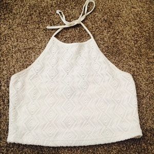 White Boho Crop Top