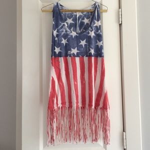 T Party American Flag Tank