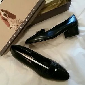 Sz 10 Hush Puppy Navy Blue Dress Shoes