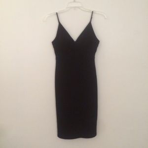 Mid calf black dress