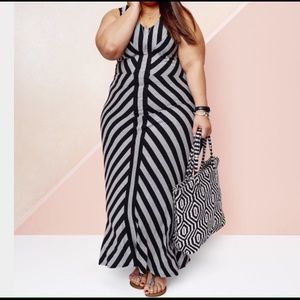 Ava/Viv plus size striped maxi dress sz4x nwot