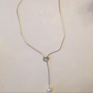 Heart and pearl necklace