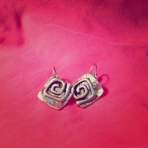 Pair of ear rings from Greece, sterling silver.