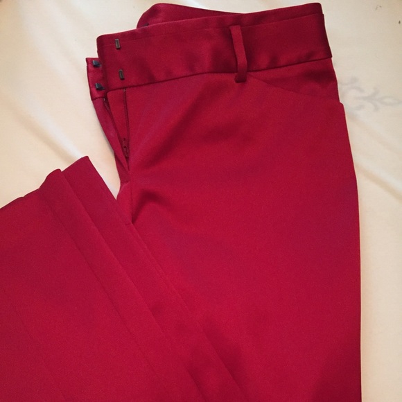 Red Editor Style Pants from Express - Picture 3 of 3