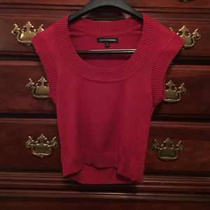 Express crop sweater/shirt vest