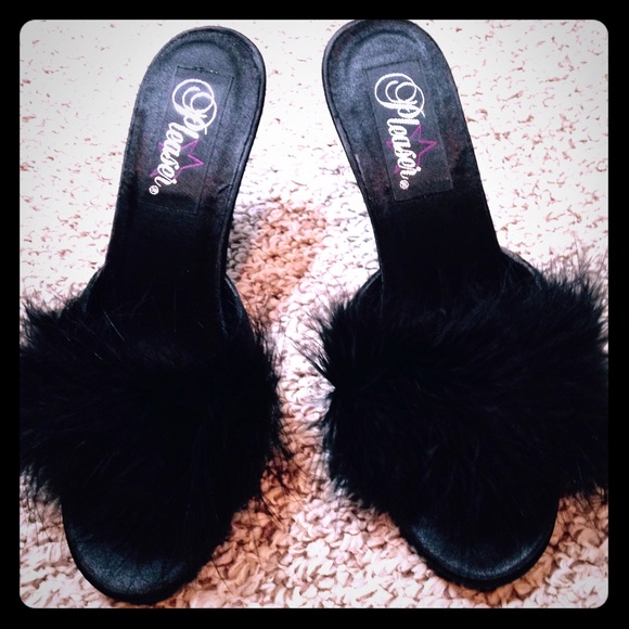 black satin boudoir sandals